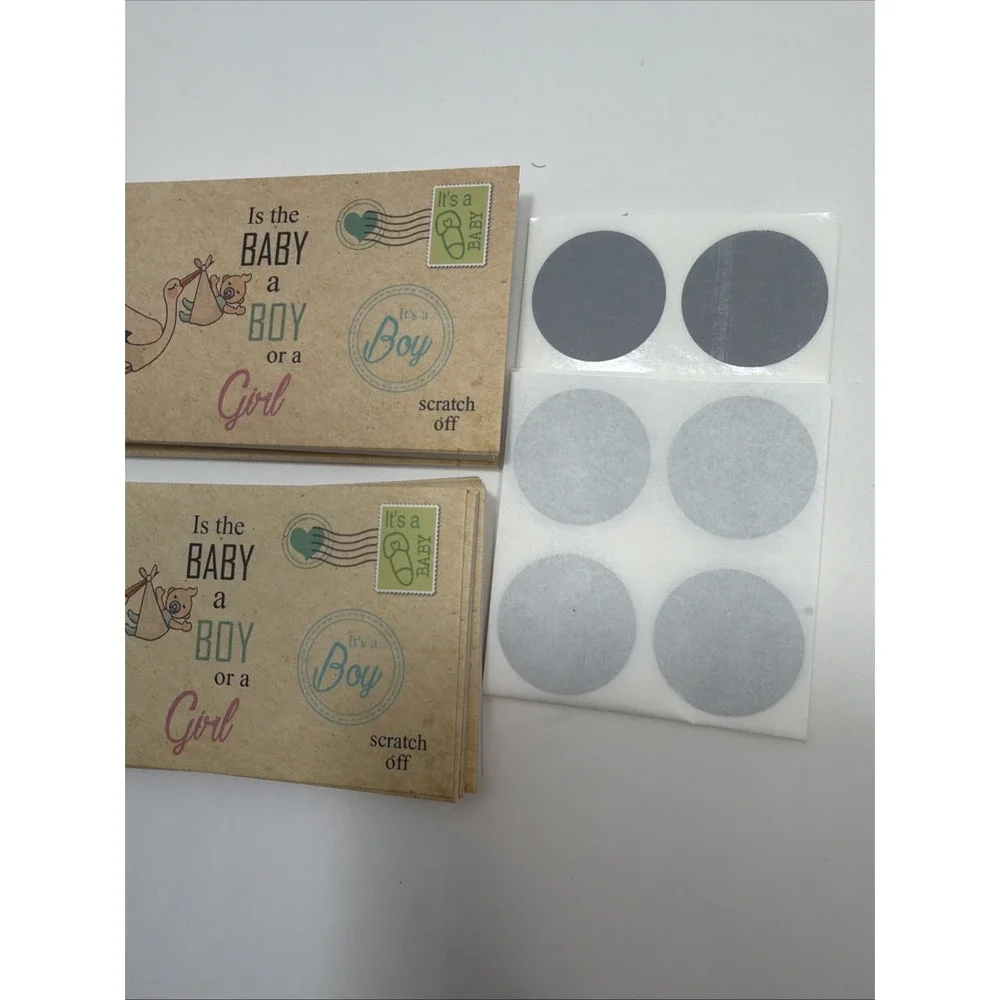 50 Baby Gender Reveal Party Scratch Off Card
